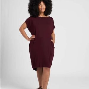 Universal Standard Black Cherry Helen Dress